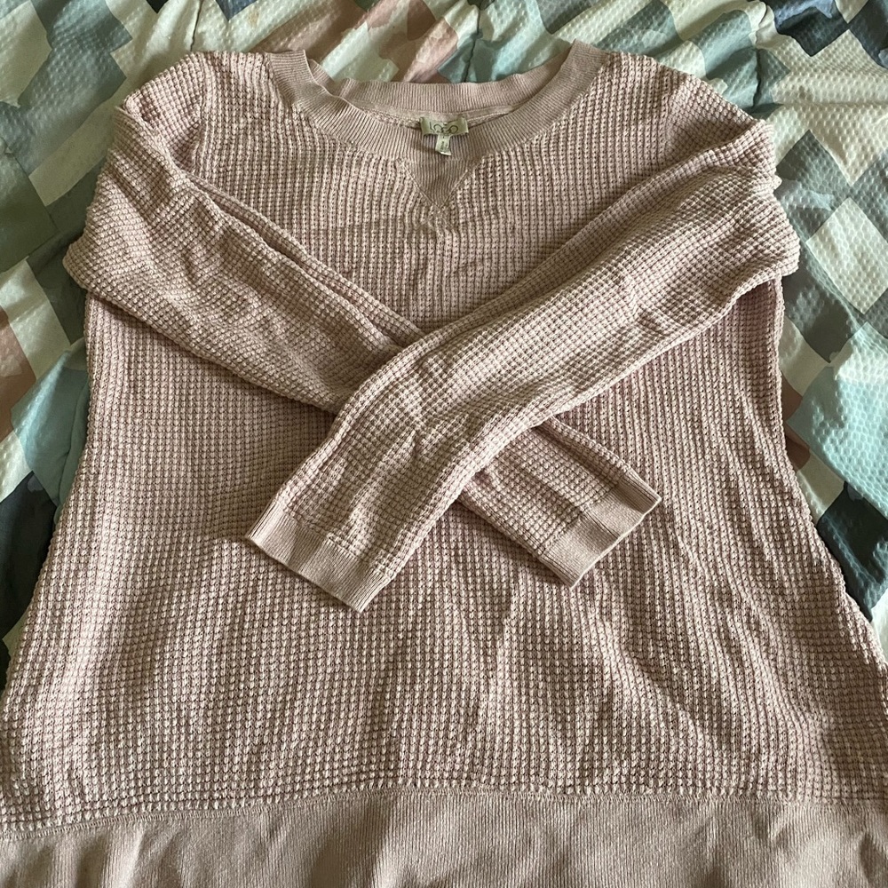 Waffle knit long sleeve